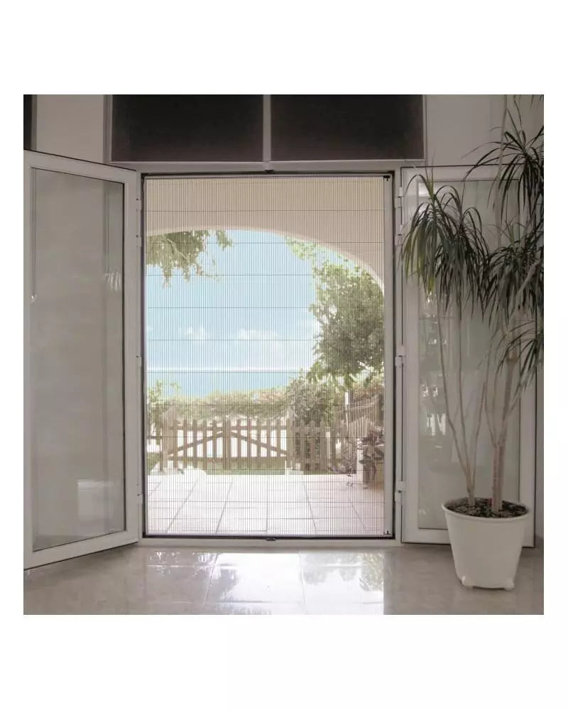 Moustiquaire vantail unique porte plissée sur mesure